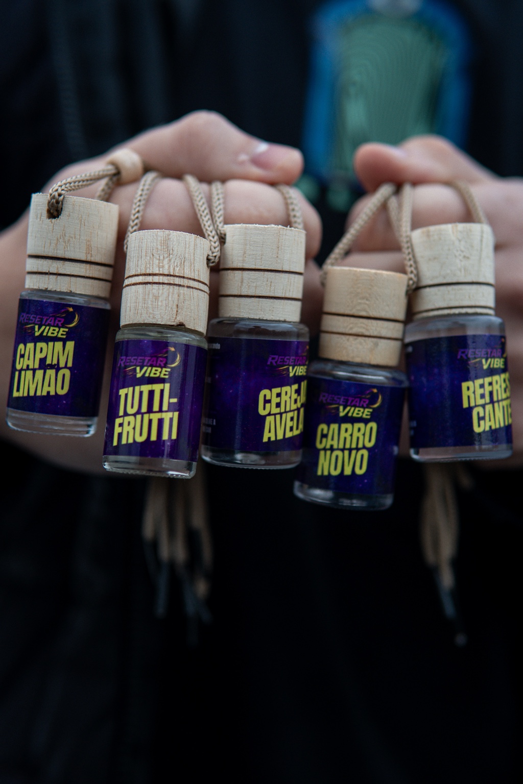 Cinco aromas do aromatizante pendurável Resetar Vibe